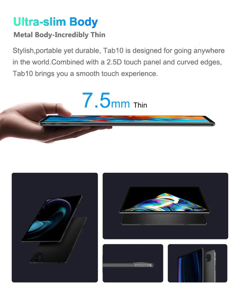 Description Picture 4 of item6GB 128GB Android 12.0 2 in 1 Tablet PC Tab 10 Tablet Pad 10.36'' FHD Display MTK Helio G85 Octa Core 13MP Tablette kids