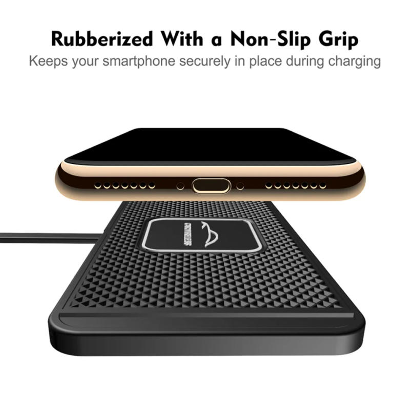 Description Picture 4 of itemCar Wireless Charger Silicone Non Slip Pad for iPhone 14 13 12 Pro Max Samsung Car Wireless Phone Chargers Fast Charging Station