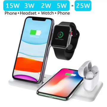 FDGAO 25W Fast Wireless Charger For iPhone 14 13 12 11 XS XR X 8 Quick Charging Station For Apple Watch 8 7 SE 6 5 Airpods 3 Pro