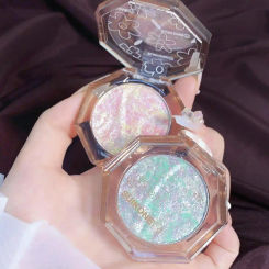 Makeup Highlighter Palette Face Glow Contour Shimmer Illuminator Purple Glitter High Light Mineral Powder Brightening Cosmetics