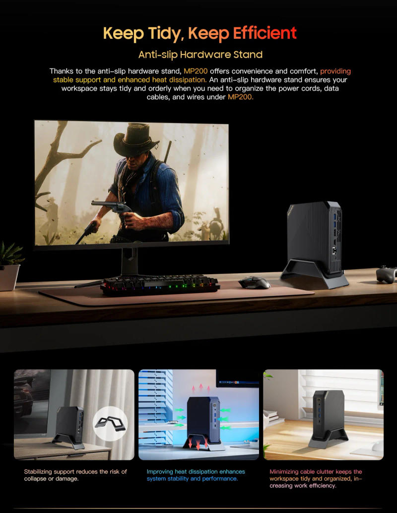 Description Picture 6 of itemBlackview Mini PC MP200 Intel 11th Gen I5-11400H Desktop Computer Up To 4.5GHz 16GB DDR4 512GB SSD Window 11 Pro Wifi 6 4K DH PC