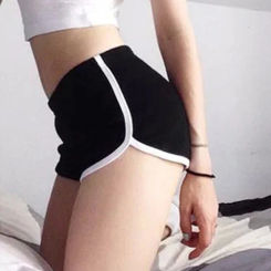 Sexy Silm Fit Soild Casual Short Pant For Women Clothes Streetwear Patchwork Mid Waist Panties Sports Fashion Ropa De Mujer