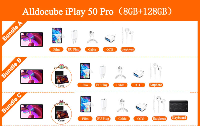 Description Picture 2 of item【2023】Alldocube iPlay 50 Pro Tablet PC MTK Helio G99 Octa-core 10.4 inch 2K Screen 8GB RAM 128GB ROM Dual 4G LTE Android 12