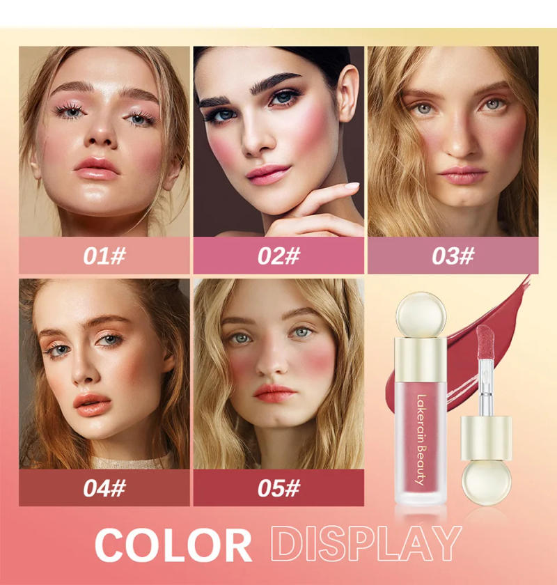Description Picture 4 of item1PC Waterproof Liquid Blush Velvet Matte Blusher Face Pigment Lasting Beauty Natural Cream Cheek Tint Orange Peach Blush Makeup