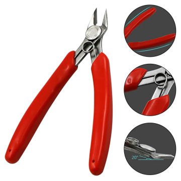 Stainless Steel Cable Cutter Cutting Plier Nipper Pliers Rubber Handle Spring Loaded 1* For Jewelry Processing