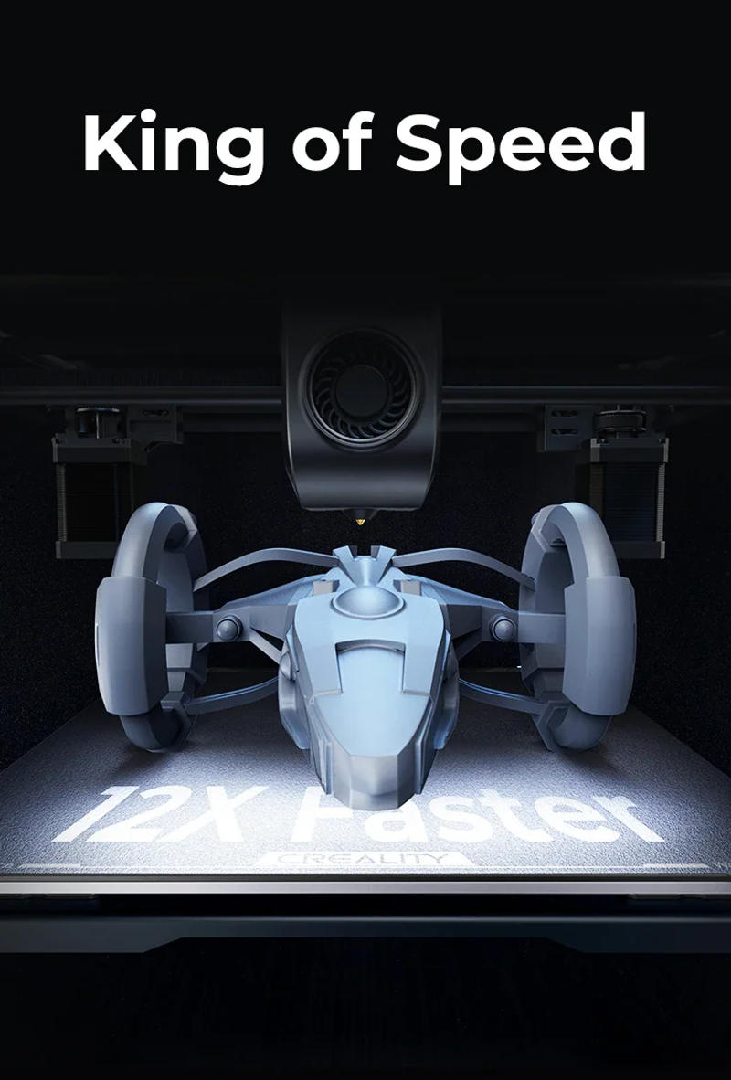 Description Picture 3 of item2023 CREALITY K1/K1 Max Speedy 3D Printer 600mm/S High-Speed AI Printing Super Sensing AI Lidar 32mm³/S