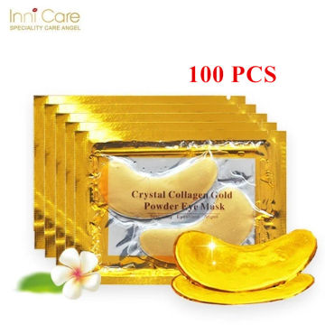 InniCare 50/60/80/100 Pcs Crystal Collagen Gold Eye Mask Dark Circles Acne Beauty Patches For Eye Skin Care Korean Cosmetics