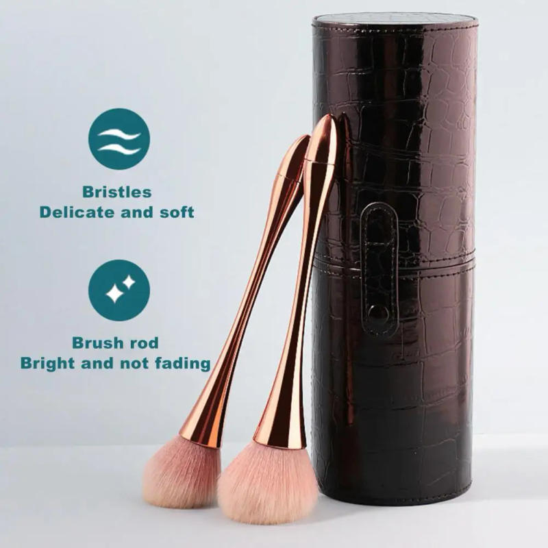 Description Picture 3 of item10Pcs/Set Makeup Brush Glossy Handle Smooth Brush Head Artificial Fiber Cosmetic Face Brush Set Eye Shadow Dust Brush Cleaning