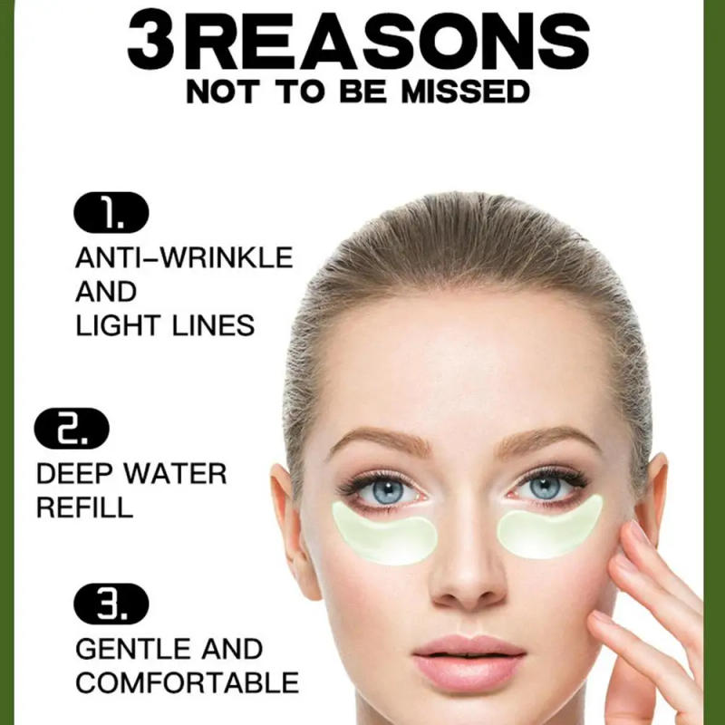 Description Picture 6 of item40 Pairs Crystal Avocado Eye Patches Under Eye Gel Mask Anti Wrinkle Dark Circles removal Eye Skincare Anti-Aging Eye Patch
