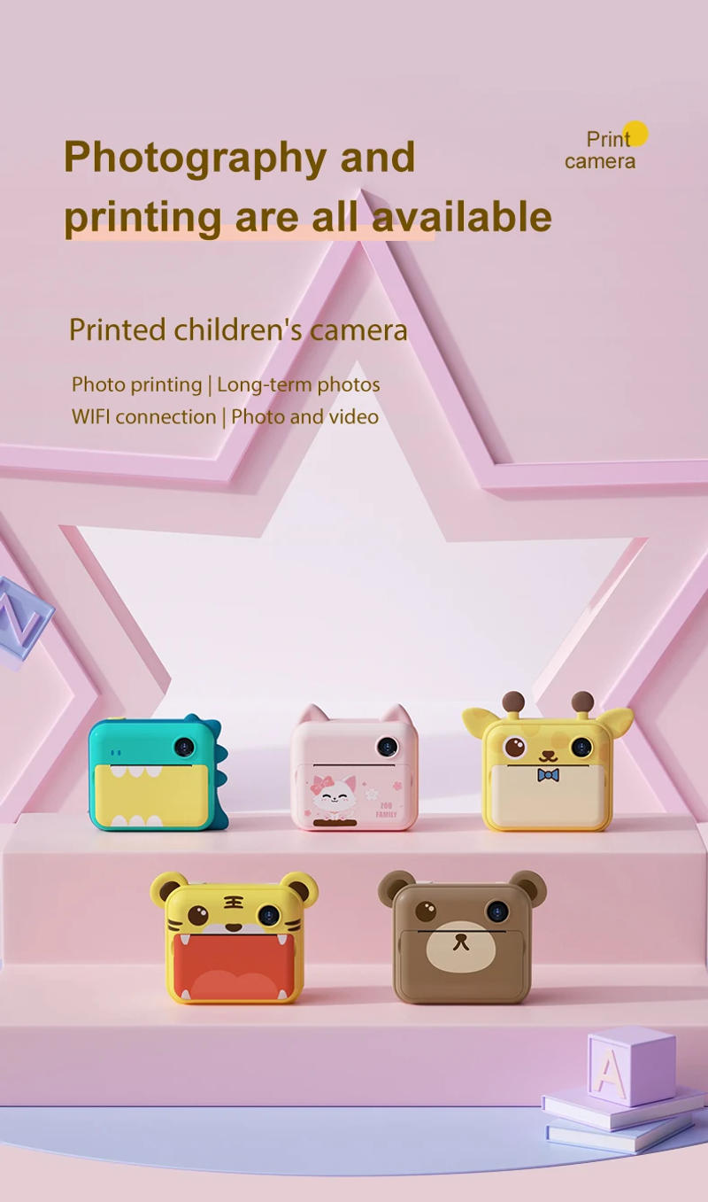 Description Picture 2 of itemChildren Instant Camera Print Camera with Print Paper HD Video Recording Dual Lens Digital Camera for Child Girl Boy Kids Toy
