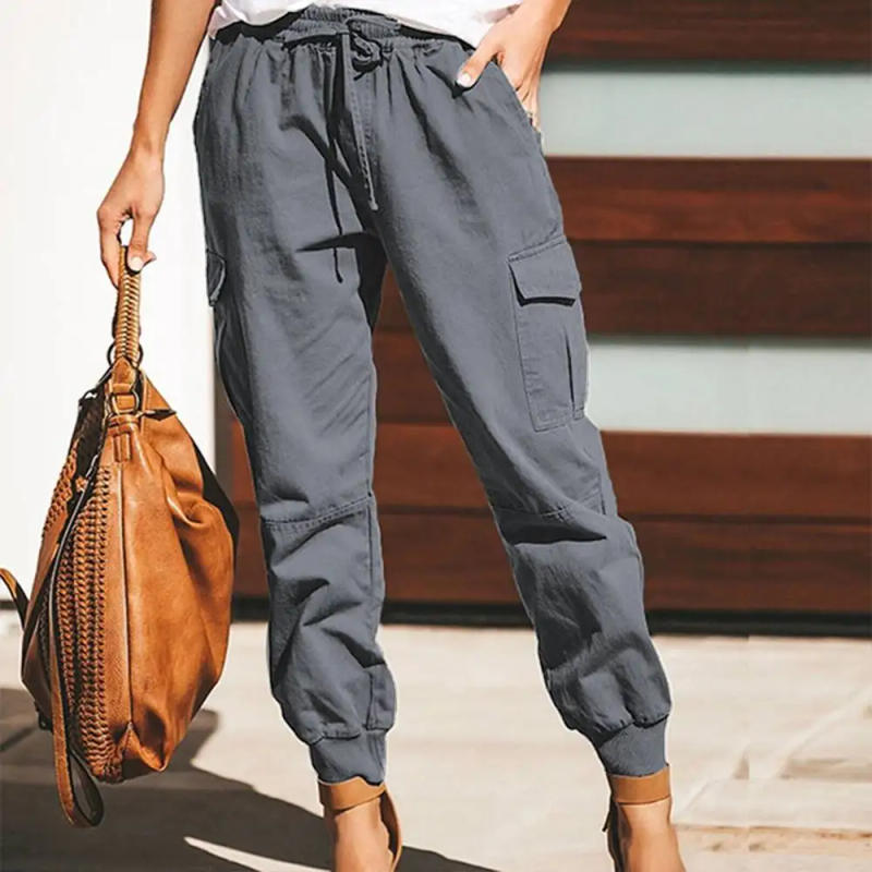 Description Picture 3 of itemCargo Pants for Women Clothing 2023 Vintage Solid High Waist Baggy Long Trousers Female Y2K Clothes Sweatpants Streetwear Pant