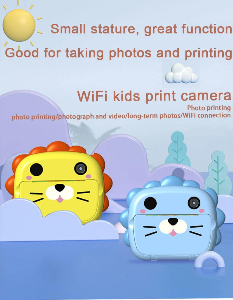 Description Picture 2 of itemChildren's Instant Printing Camera Thermal Printer Mini Children's Digital Camera 1080p HD Video Camera For Boys Birthday Gift