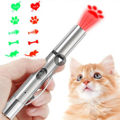 LED Projectio Interactive Cat Ball Toy Automatic Rolling Electric Cat Toys 5 In 1 Led Light Multi Pattern Pet Toy For Kitten