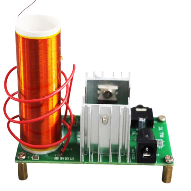 Description Picture 5 of item1Set Mini for Tesla Coil Kit 15W Mini Music Tesla Coil Plasma Speaker Tesla Wireless Transmission DC 15-24V DIY Kits