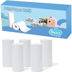 5 Rolls of Thermal Paper 56 x 25 mm Printing Paper for Children's Camera, Instant Printing Thermal Paper Refill Paper for Camera