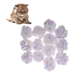 12 Pcs/ Lot Paper Flower Ball Toy For Cats  Pet Cat Supplies Pet Color  Funny
