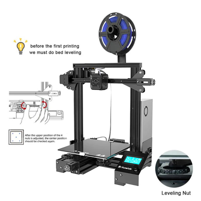 Description Picture 5 of itemVoxelab Aquila 3d Printer Silent Mainboard DIY 3d Printer Kit Open Source 220*220*250mm Carborundum Building Bed Resume Printing