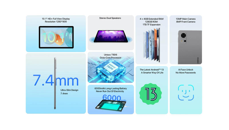 Description Picture 2 of itemNEW ARRIVAL UMIDIGI G5 Tab Smart tablet Android 13 10.1