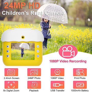 PaperBirthday For Kids Camera With Print Print Gifts Children Camera Instant HD Photo