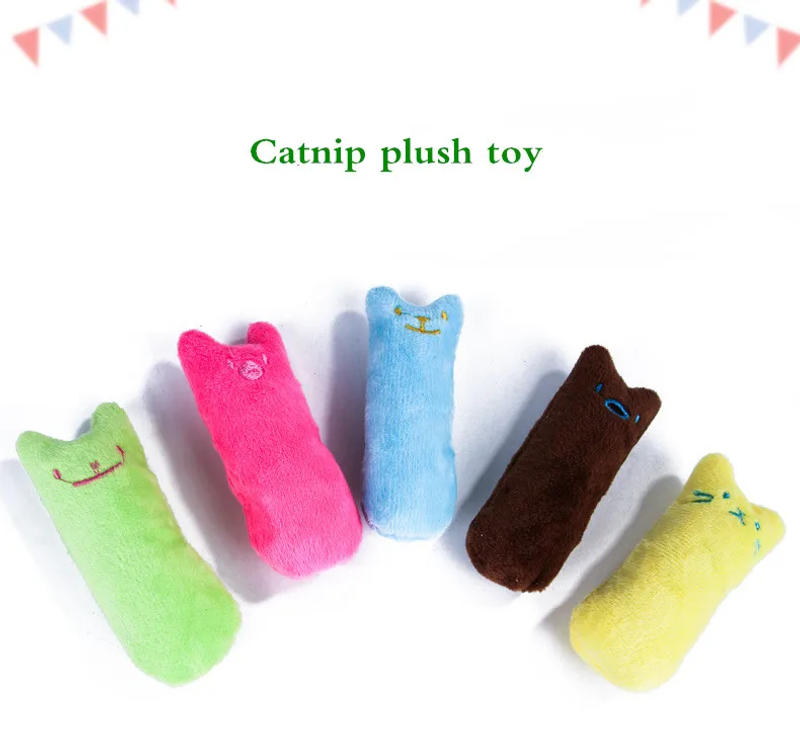 Description Picture 2 of itemTeeth Grinding Catnip Toys Funny Interactive Plush Cat Toy Pet Kitten Chewing Vocal Toy Claws Thumb Bite Cat mint For Cats
