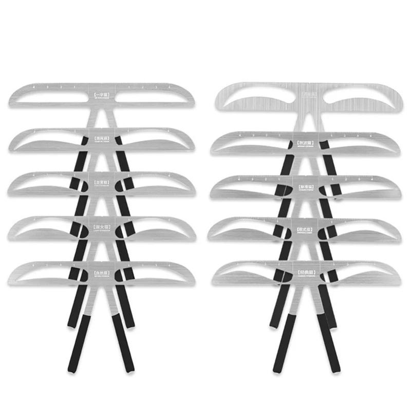 Description Picture 5 of itemStainless Steel Eyebrow Ruler Eyebrow Stamp Stencil Balance Template Position Measure Tool Eyebrow Shaper Eye Makeup Tools