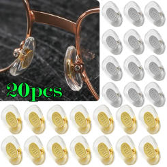 10Pairs Extra Soft Silicone Nose Pads for Glasses 13mm Spectacles Non Slip Transparent Screw-in Nosepads Eyewear Accessories
