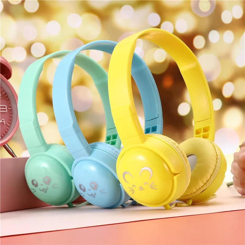 Description Picture 2 of itemCute Children's Headphones For Girls Kids with Mic, 3.5mm jack 3D Stereo Music Wired Headset Gamer Cell Phone iphone Laptop Gift