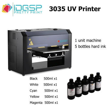iDGSP Multifunction LED Flatbed UV Printer Phone Case Wood Photo Printing Machine A4 Hark Ink