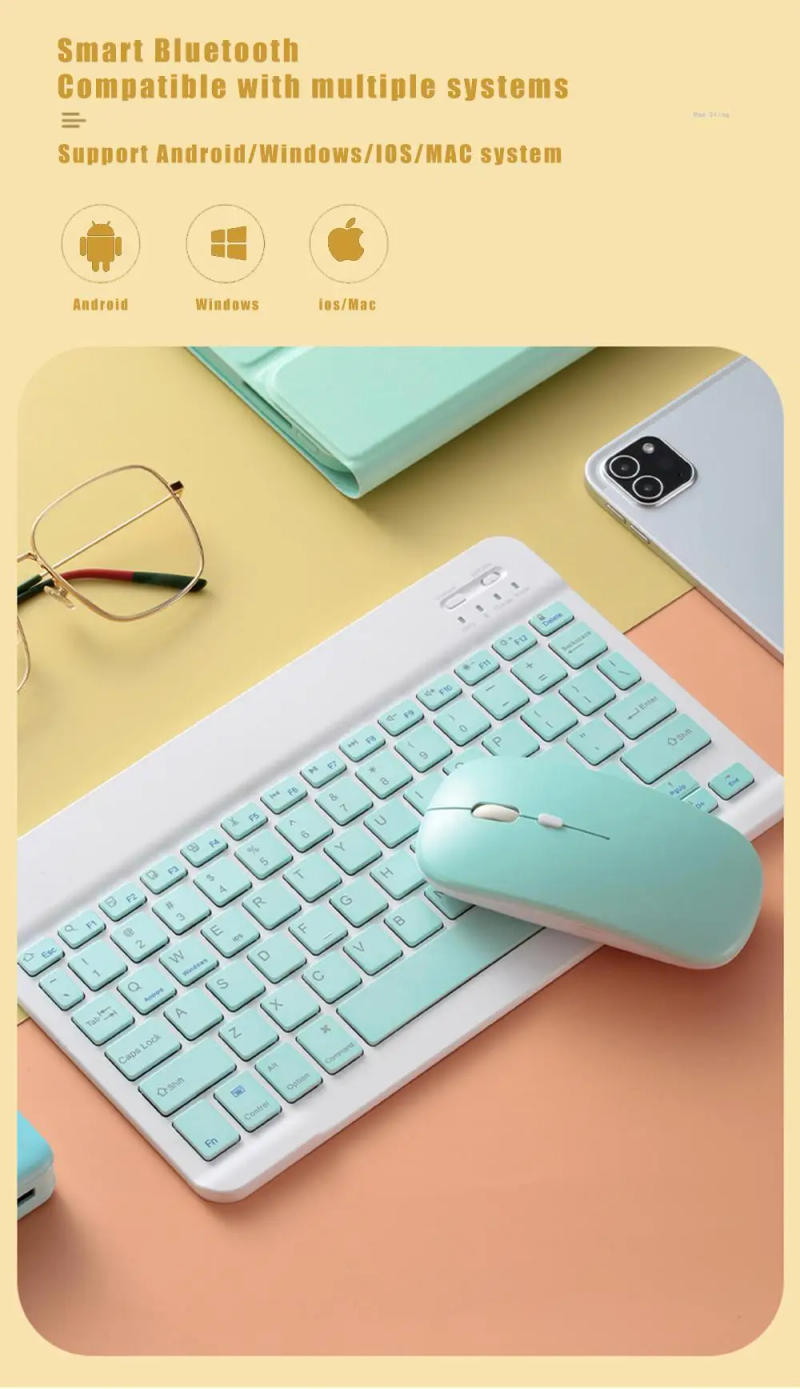 Description Picture 6 of itemBluetooth Keyboard For iPad Xiaomi Samsung Huawei Tablet Laptop IOS Android Russian Arabic Korean Portable Wireless Keyboard