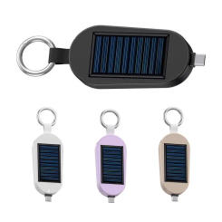 Solar Power Bank Wireless Mobile Phone Charger 3000mAh Solar Powered Type C Power Bank Magnetic Smart Watch Charger Keychain