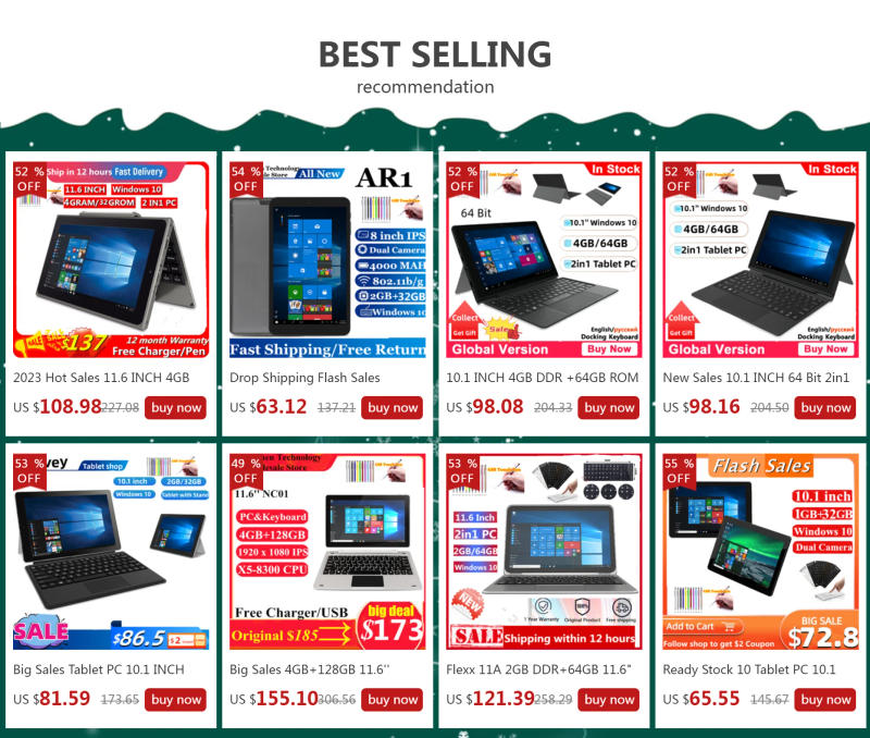 Description Picture 2 of itemNew Sales 2 in1 Tablet PC 64 Bit 12.2 INCH 2G+64G N4000 CPU W122 Windows 10 With Docking Keyboard 1920 x 1200 IPS Resolution