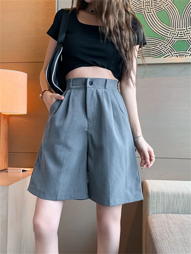 Fashion High Street Drape Suit Shorts