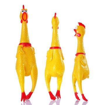Pet Toy Screaming Chicken Squeeze Sound Toy Pets Dog Toys Product Shrilling Decompression Tool Squeak Vent Chicken Rubber Toy
