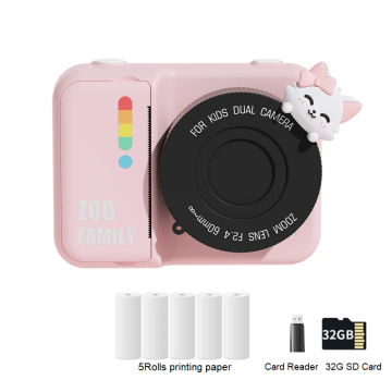 Kids Instant Camera Print Camera For Children 3.0 Inch Screen 1080P Video Photo Digital Camera Christmas Gift For Child Girl Boy