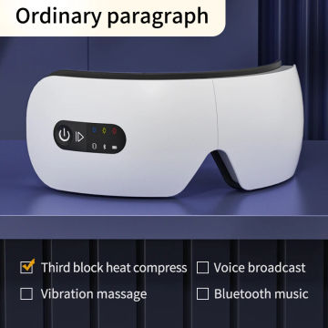 Eye Massage Instrument Vibration Eye Massager Hot Compress Bluetooth Music Eye Care Relieve Fatigue LED Display for Child Adult