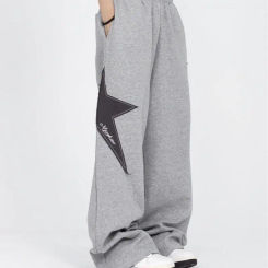 Harajuku Jogging Sweatpants For Women Y2K Retro Star Streetwear Vintage Patchwork Sports Pants Hip Hop Wide Leg Woman Trousers