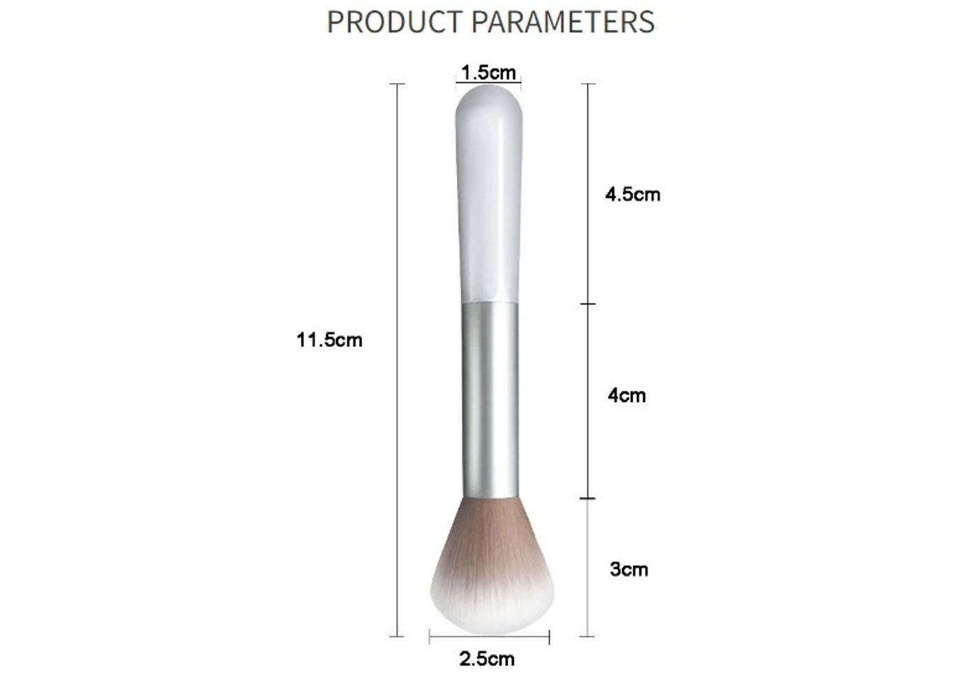 Description Picture 3 of item1Pc White Soft Makeup Brushes Powder Foundation Blush Make Up Brushes Makeup Brush Professionaly Make-up Tools Wholesale