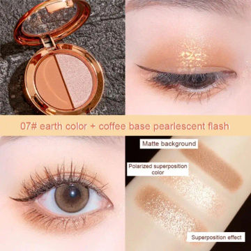 MINSHZEE Eye Shadow Plate Mini Portable Stylish Pearly Orange Golden Glitter Eyeshadow Palette NEW Lasting Eyeshadow