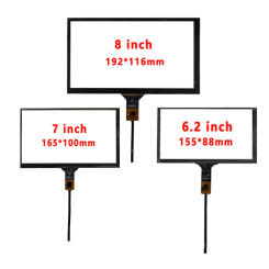 7 8 6.2 inch Car DVD navigation GT 911 6pin capacitive touch screen panel digitizer 192*116mm 165*100mm 155*88mm Inch