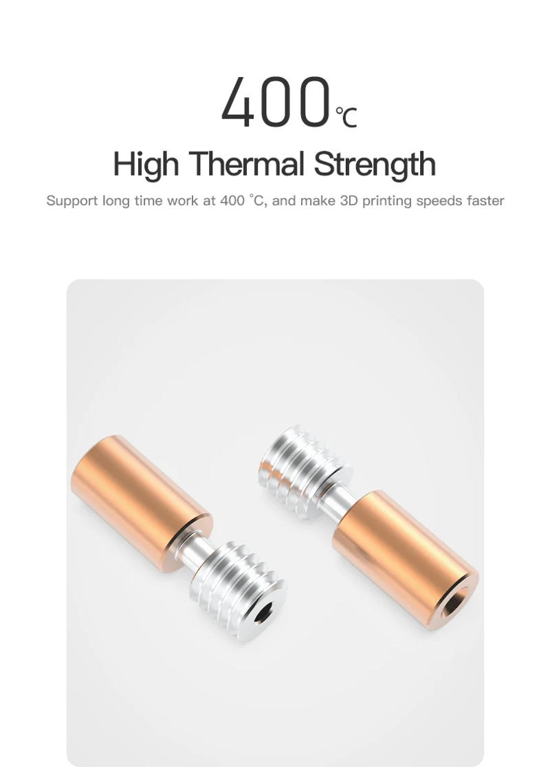 Description Picture 6 of itemCreality Original Copper Titanium Alloy Throat Tube Kit for Ender-3S1/Pro/CR-10 Smart Pro/Sermoon V1/Pro 3d Printer Parts