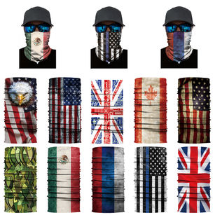 National Flag Series Neck Gaiter Balaclavas Outdoor Face Cover Bandana Headband