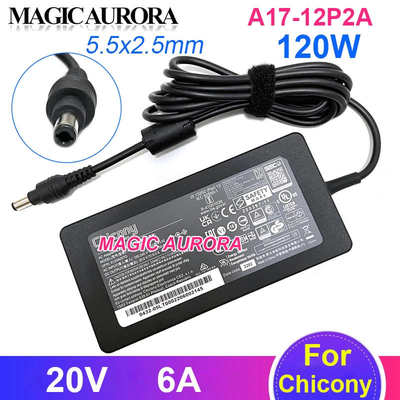 Description Picture 2 of itemOriginal Chicony A17-120P2A 120W Power Adapter 20V 6A 5.5x2.5mm For Inter NUC10 NUC13VYKi7 NUC13AN[x]i5 NUC13L3[x]i7 Mini Laptop