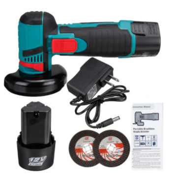 12V Cordless Brushless Angle Grinder Set 500W 19500Rpm Cordless Mini Polishing Machine Diamond Cutting Grinder Power Tool