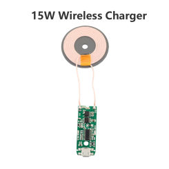Wireless Charger PCBA  Circuit Board Coil 15W Wireless Charging Micro USB Port DIY for Samsung  Fast chargering  For ihone 11pro