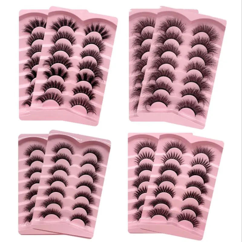 Description Picture 2 of item7/5Pairs False Eyelashes 3D Super Fluffy Wispy Faux Mink Eyelashes Cat/Fox Eye Effect Dramatic Lashes Eyelash Extension Makeup