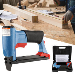 U-type Pneumatic Air Stapler 4-16Mm  Nailer Fine Stapler Tool Furniture Blue Nailer Woodworking Pneumatic Air Power Gun Riveter