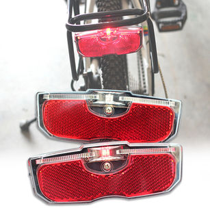 Bike Cycling Rear Rack Reflector Tail Light Reflective Lamp Bicycle Accessories