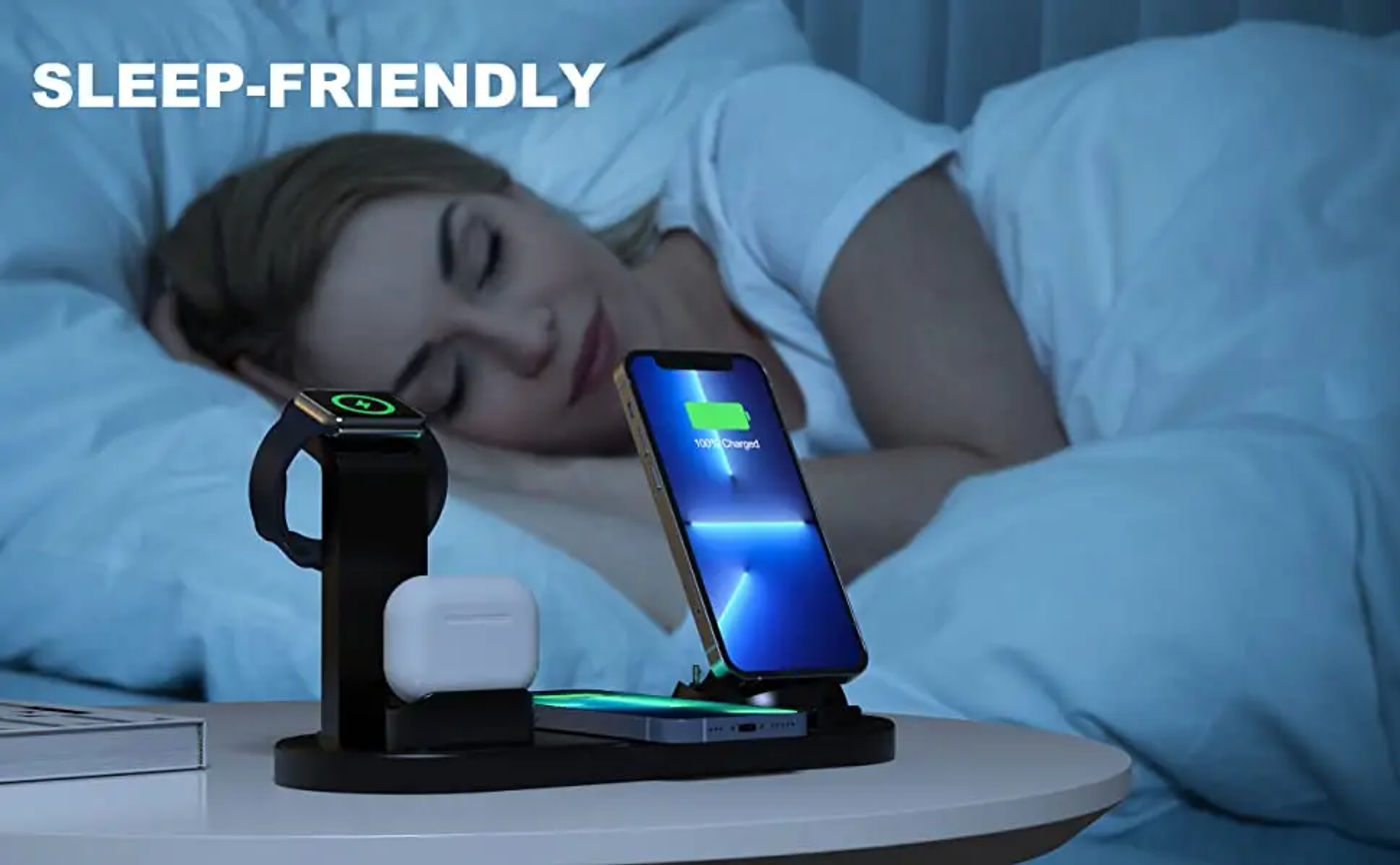 Description Picture 4 of item4 in 1 Fast Wireless Charger 30W For iPhone 14 13 Apple Watch 8 Airpods 3 for Samsung Galaxy Xiaomi Huawei Charging Dock Station