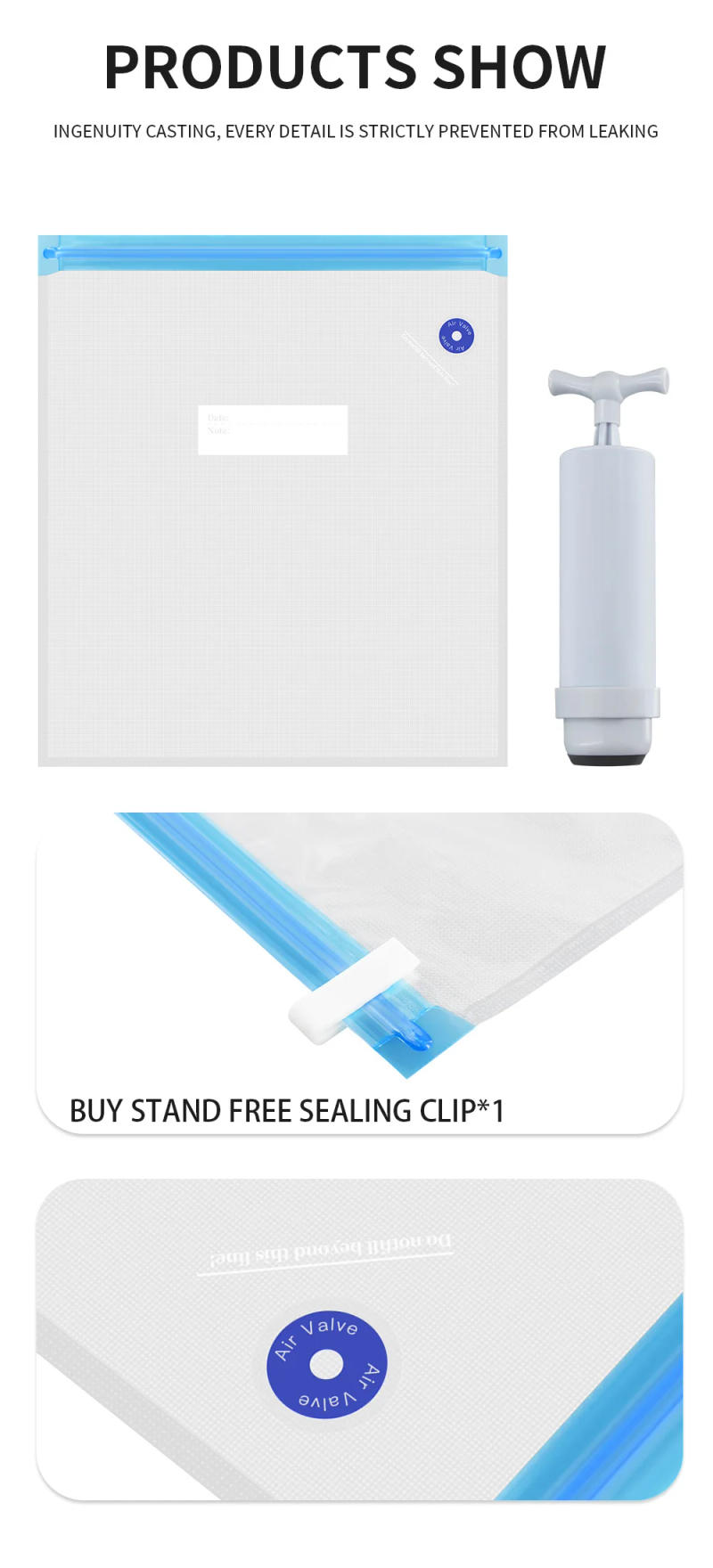 Description Picture 6 of item3D Printer Filament Storage Bag PLA Filament Vacuum Bag Dryer Safekeep Humidity Resistant Sealing Bags Keep Filament Dry Sealed