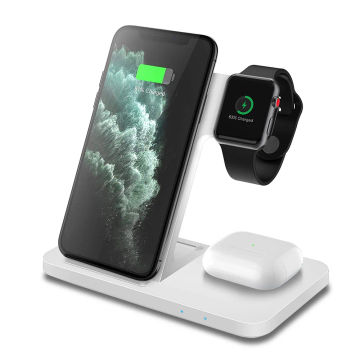 15W 4 in 1 Wireless Charger Stand For iPhone 14 13 12 11 XS XR X 8 Fast Charging Dock Station For Apple Watch 8 SE AirPod Pro